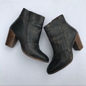 Diba True Detailed Leather Ankle Boots Size 8